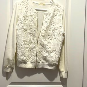 Spring/Summer Cardigan White Sweater for Ladies